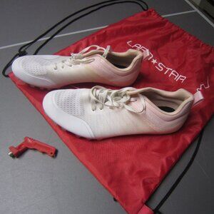 Pink White Lara Star Track Shoes Sprint Spikes Size 7